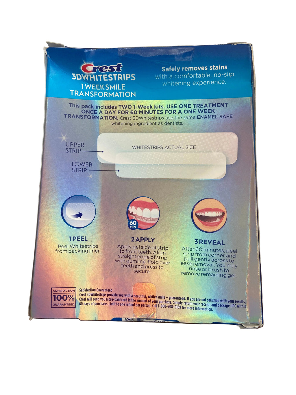 Crest 1 week smile transformation whitening strips