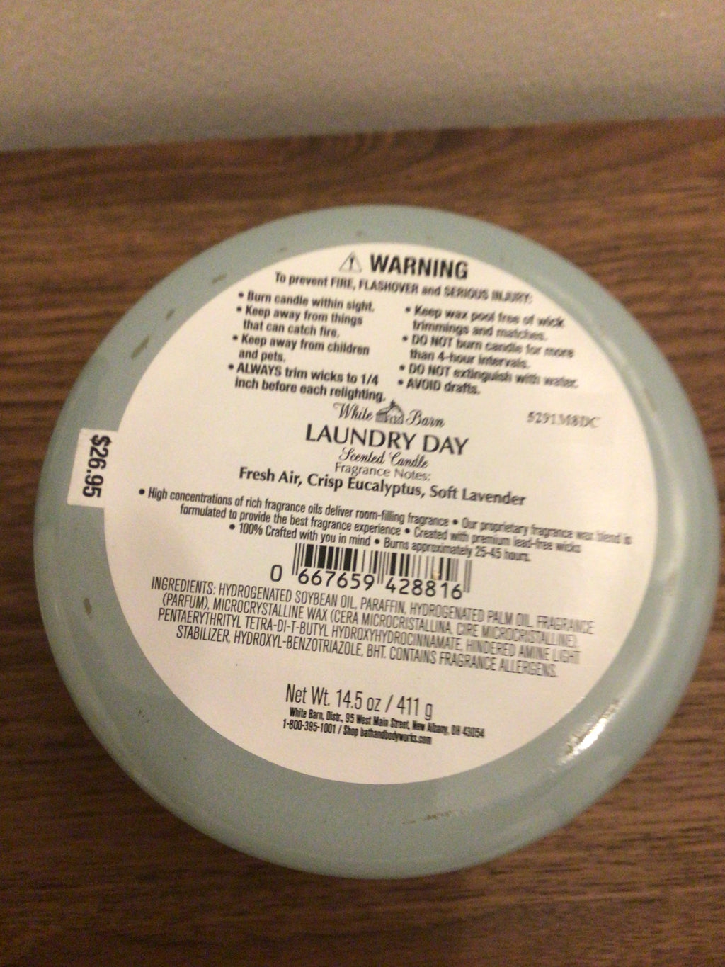 Bath & Body Works Laundry Day 3 wick candle