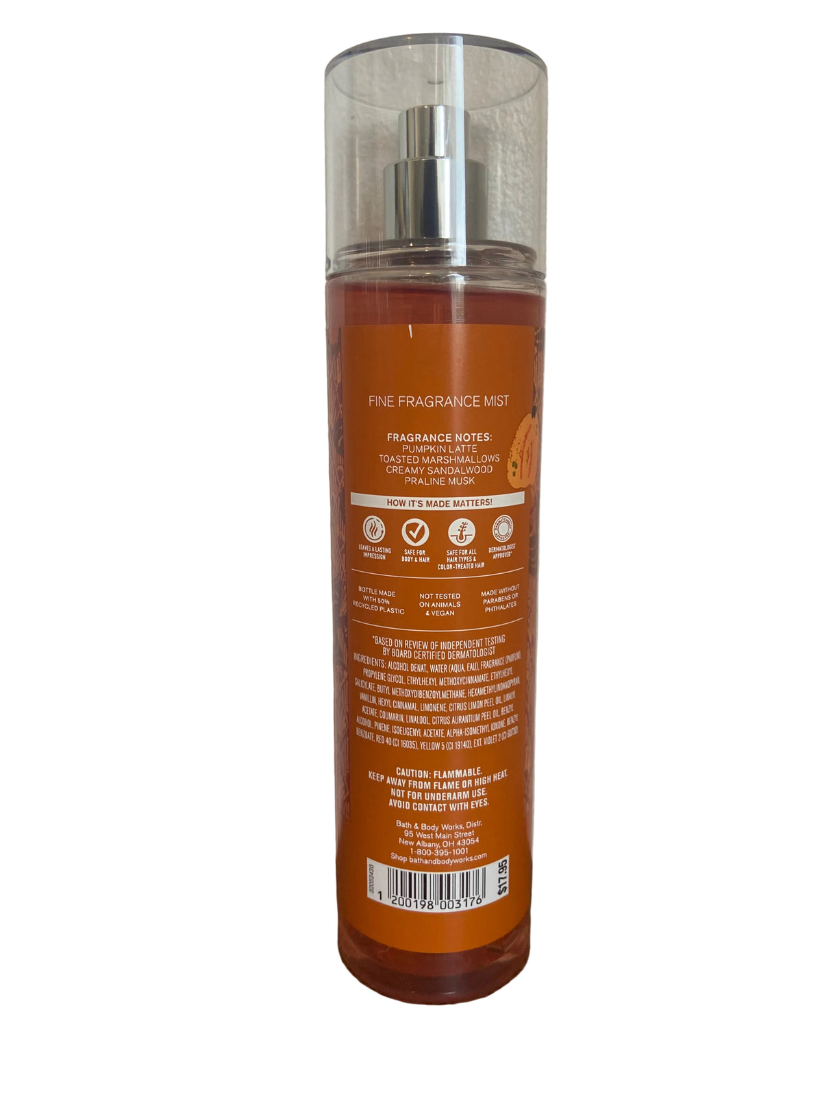 Bath & body works marshmallow pumpkin latte body mist
