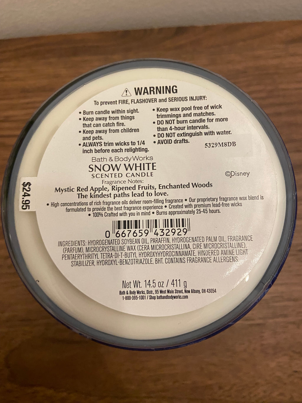 Bath & Body Works Disney Snow White 3 wick candle