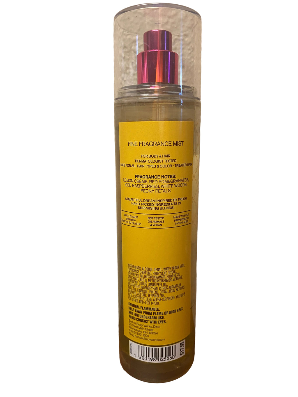 Bath & Body Works Lemon Pomegranate cream body mist