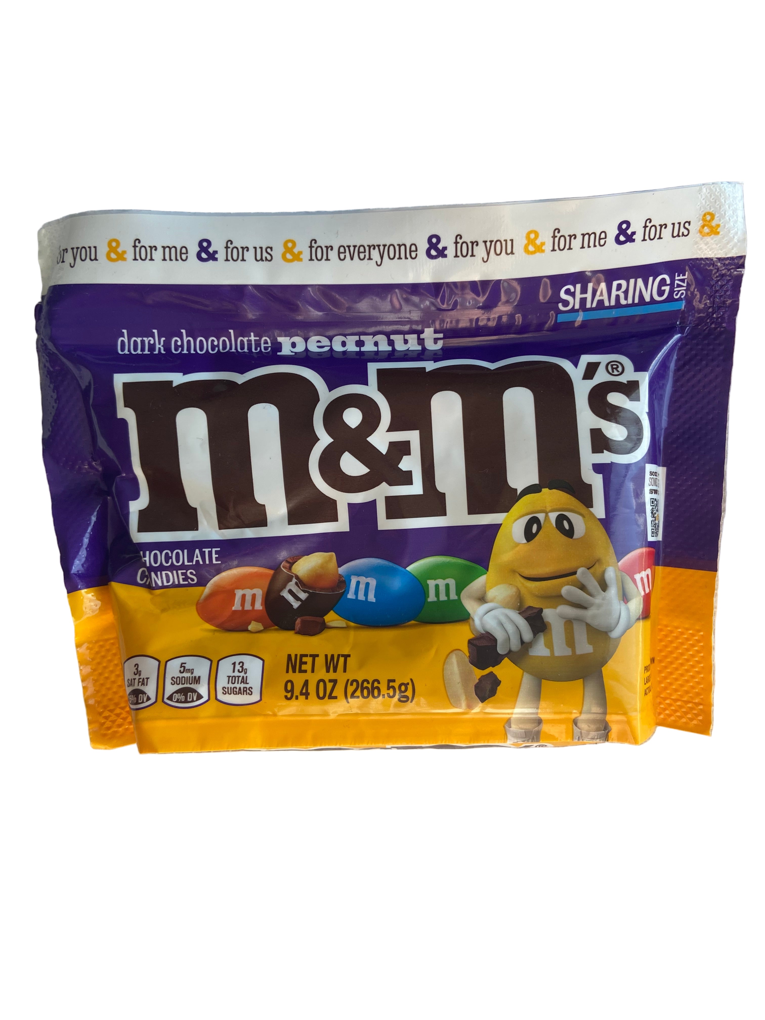 M&ms dark chocolate peanut 266g