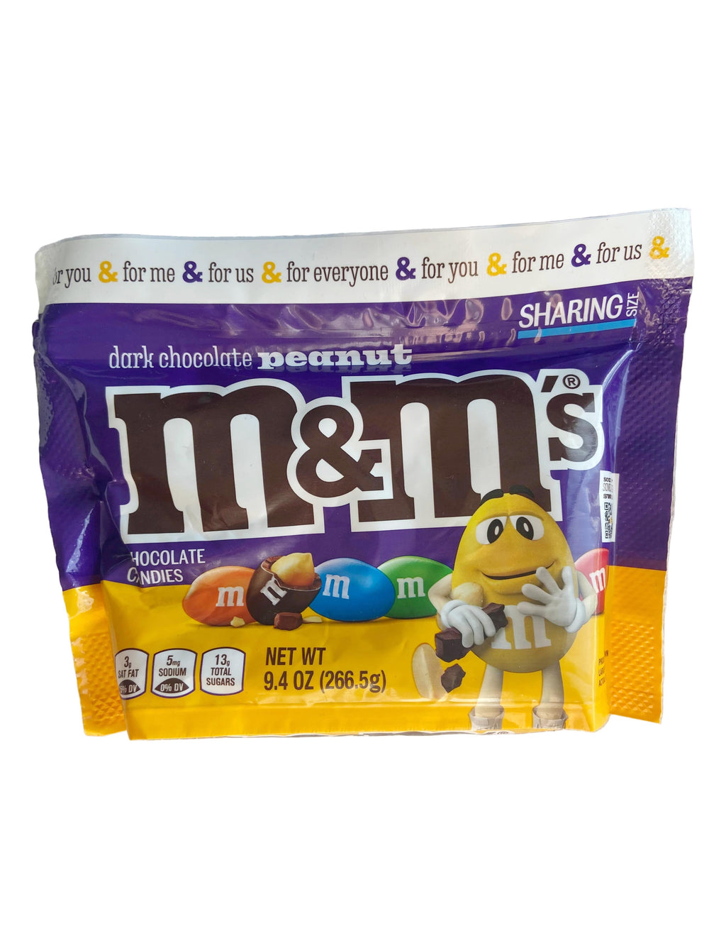M&ms dark chocolate peanut 266g