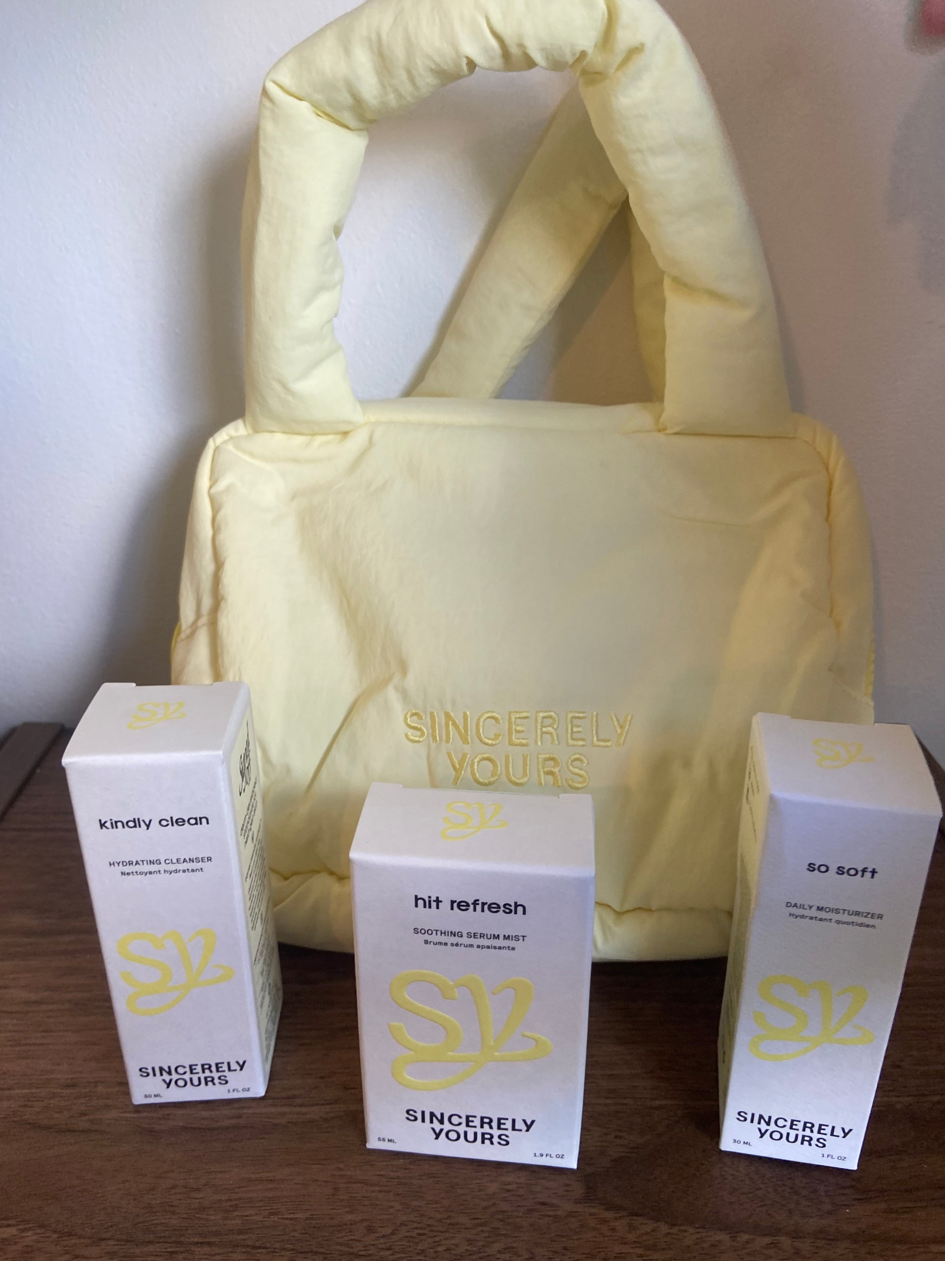 Sincerely Yours by Salish Matter mini set - bag, moisturiser, cleanser, facial spray