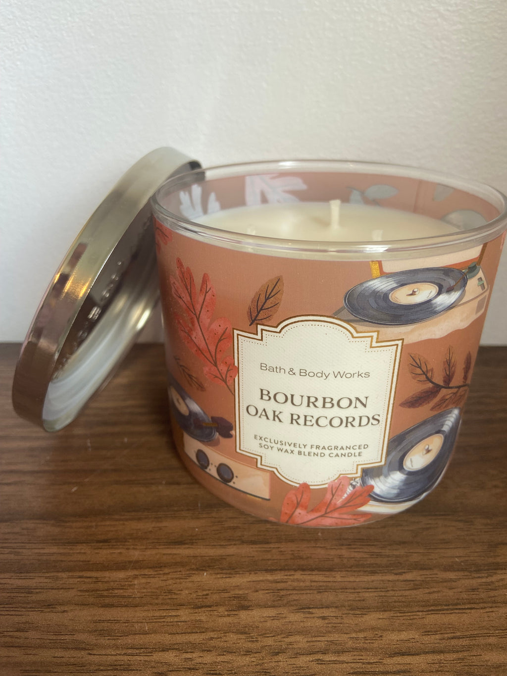 Bath & body works Bourbon oak records 3 wick candle