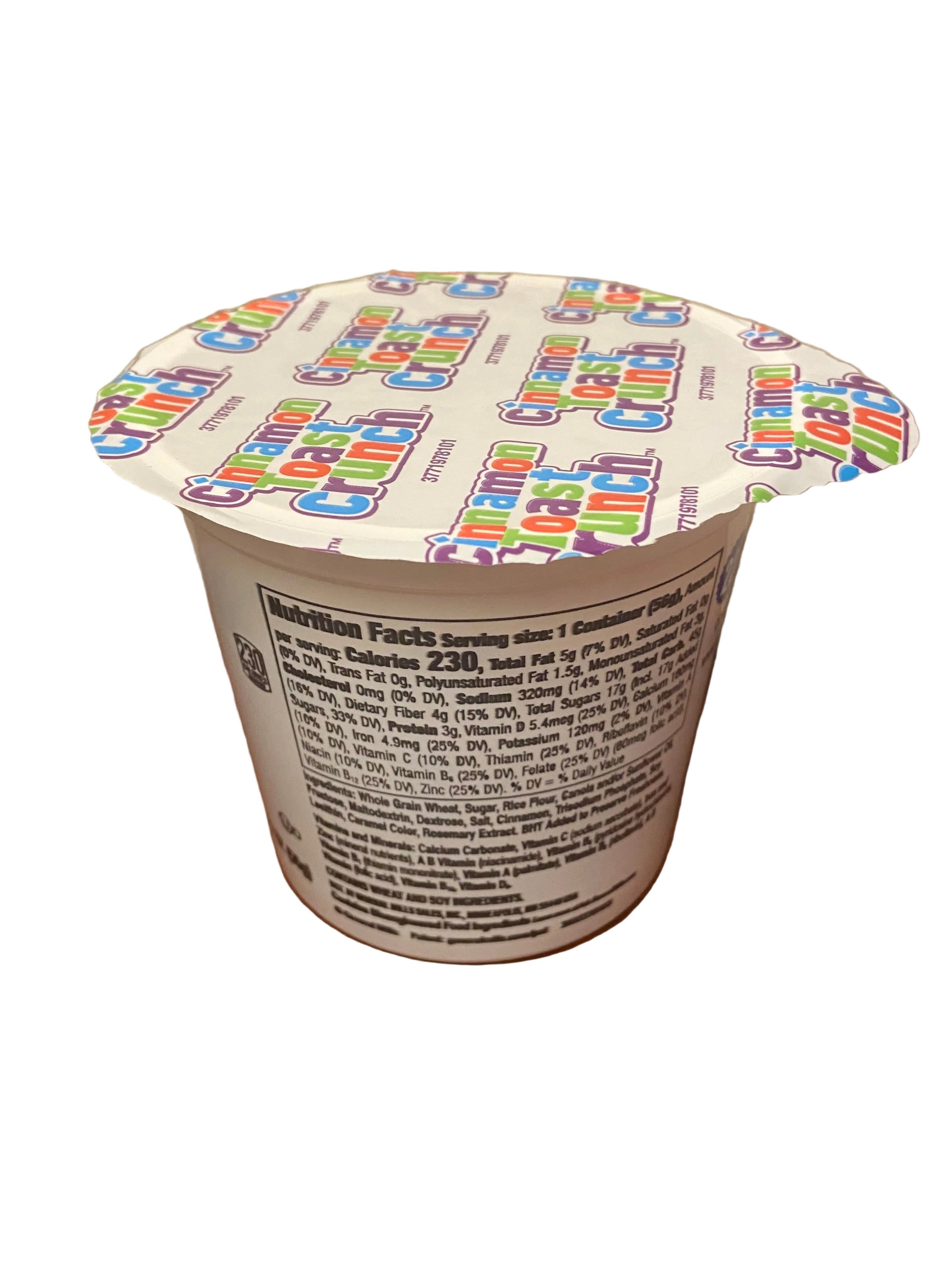 Cinnamon Toast Crunch single serving cereal cup