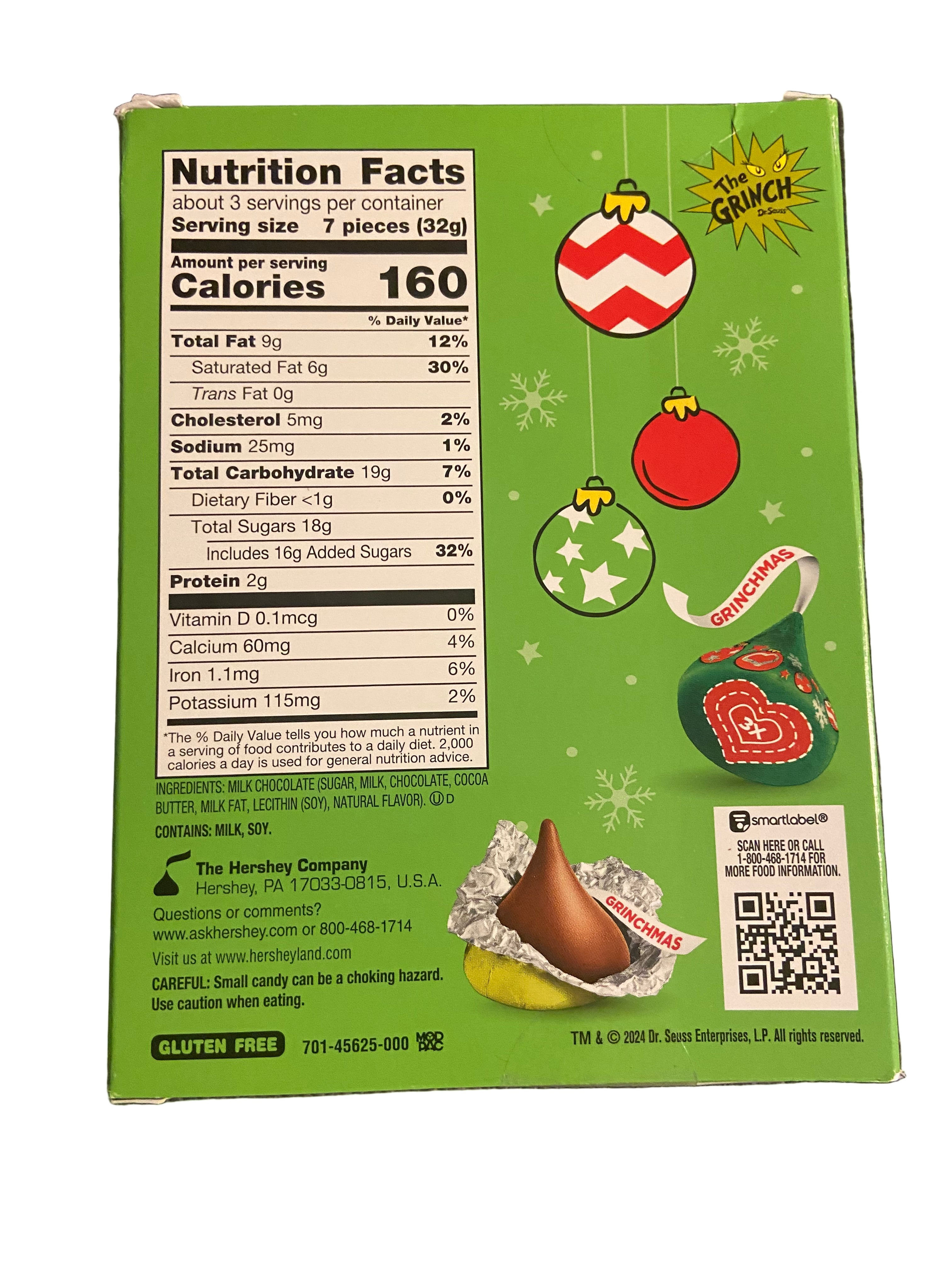 Hersheys kisses Grinch themed 99g