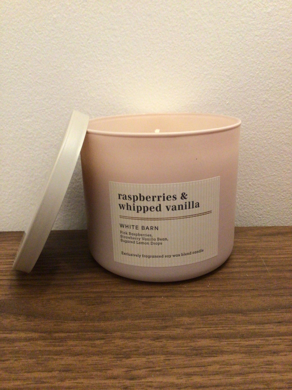 Bath & Body Works raspberries and whipped vanilla 3 wick candle