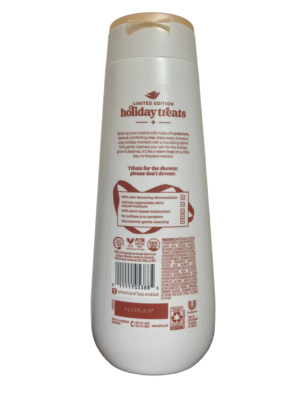 Dove spiced chai latte body wash