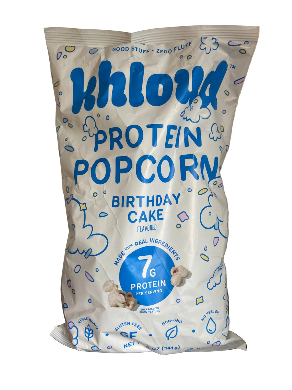 Khloud birthday cake protein popcorn