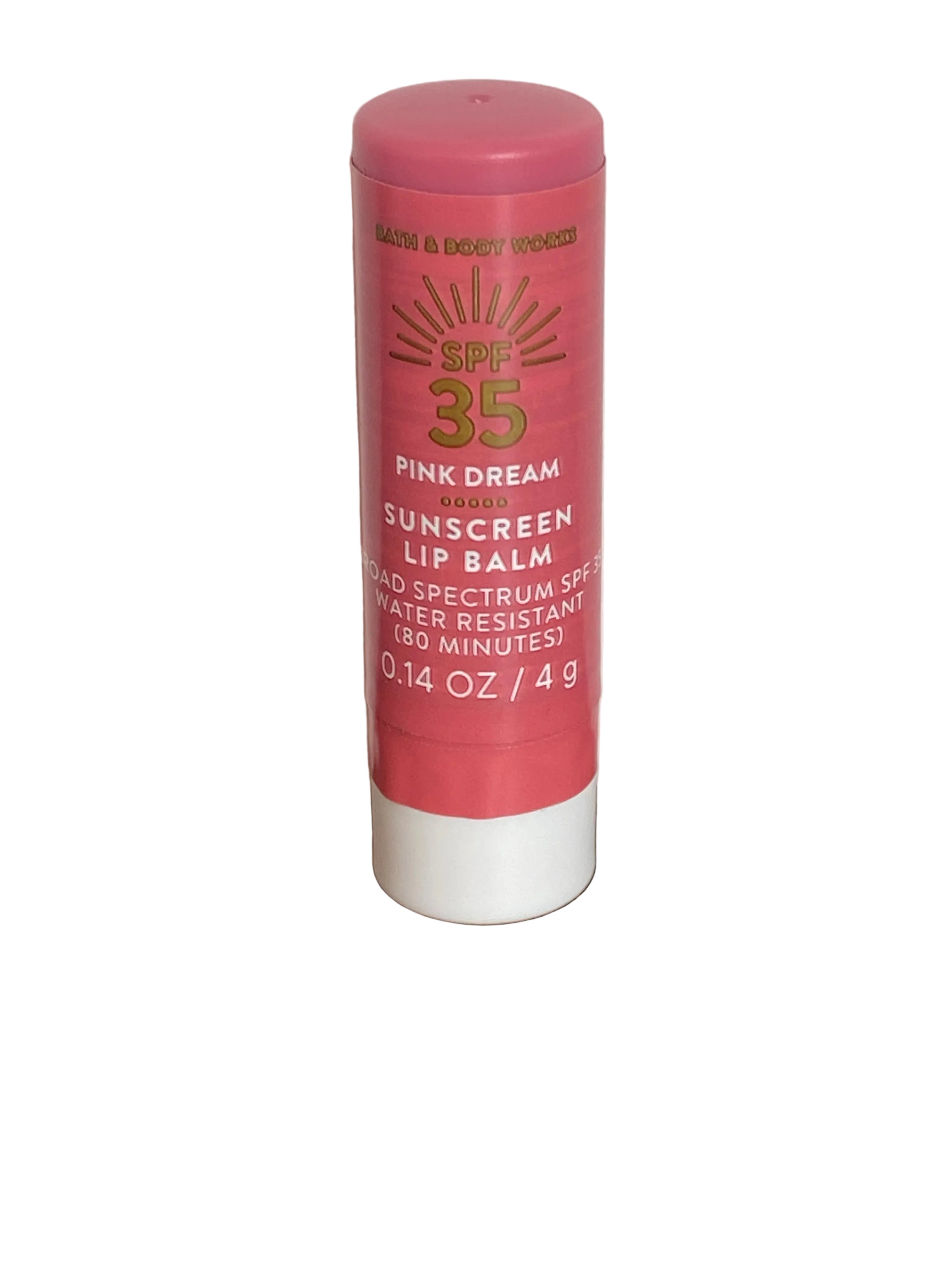 Bath & Body Works Pink Dream sunscreen lip balm SPF 35