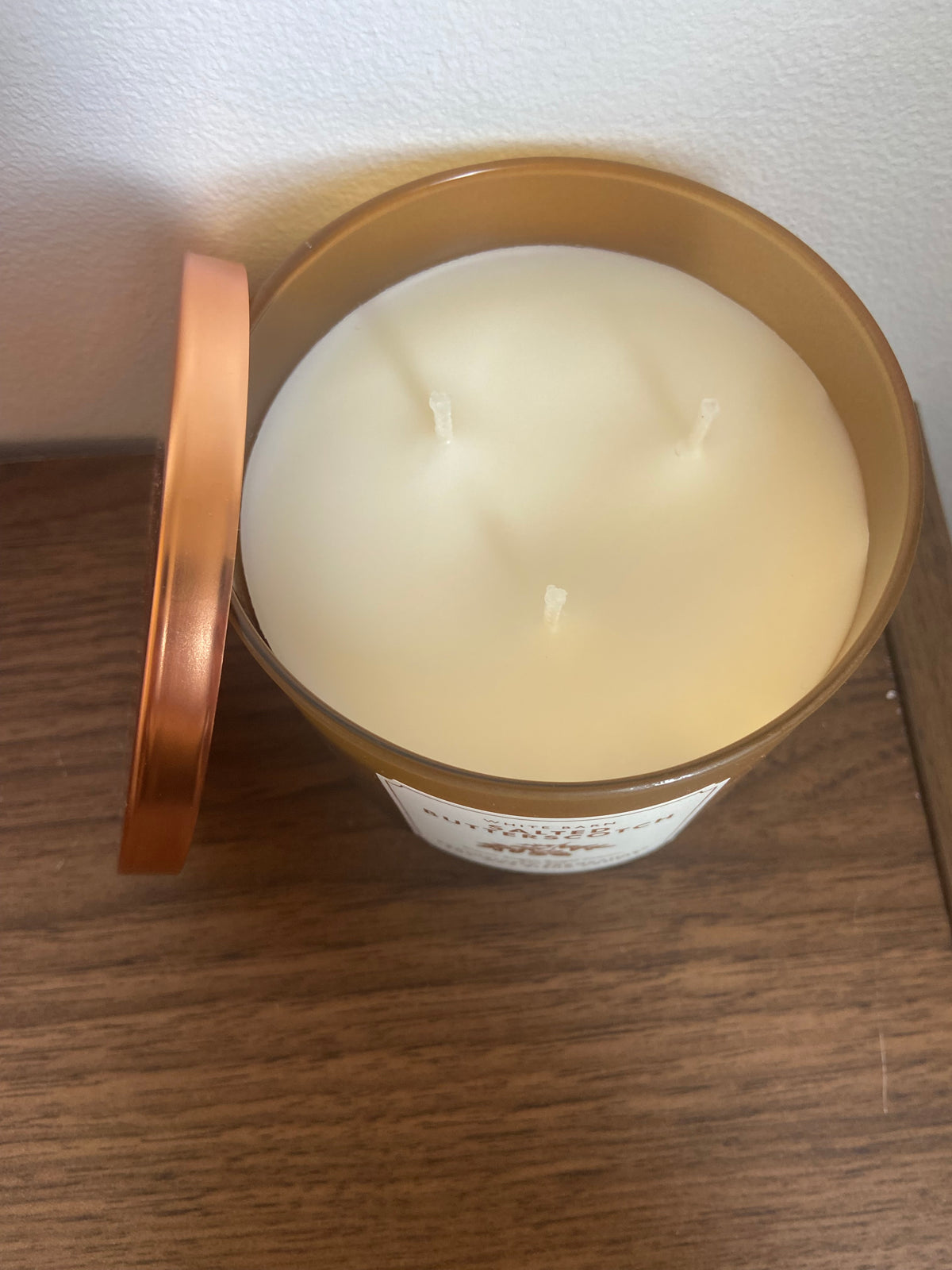 Bath & body works salted butterscotch 3 wick candle