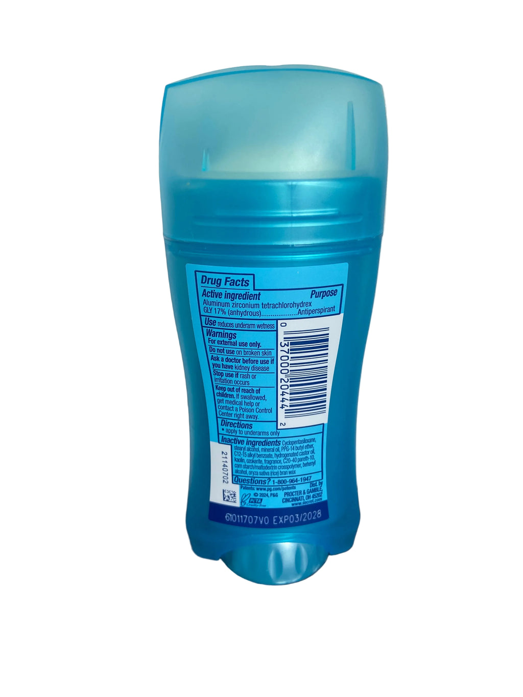 Secret Invisible Solid Cozy Vanilla roll on deodorant