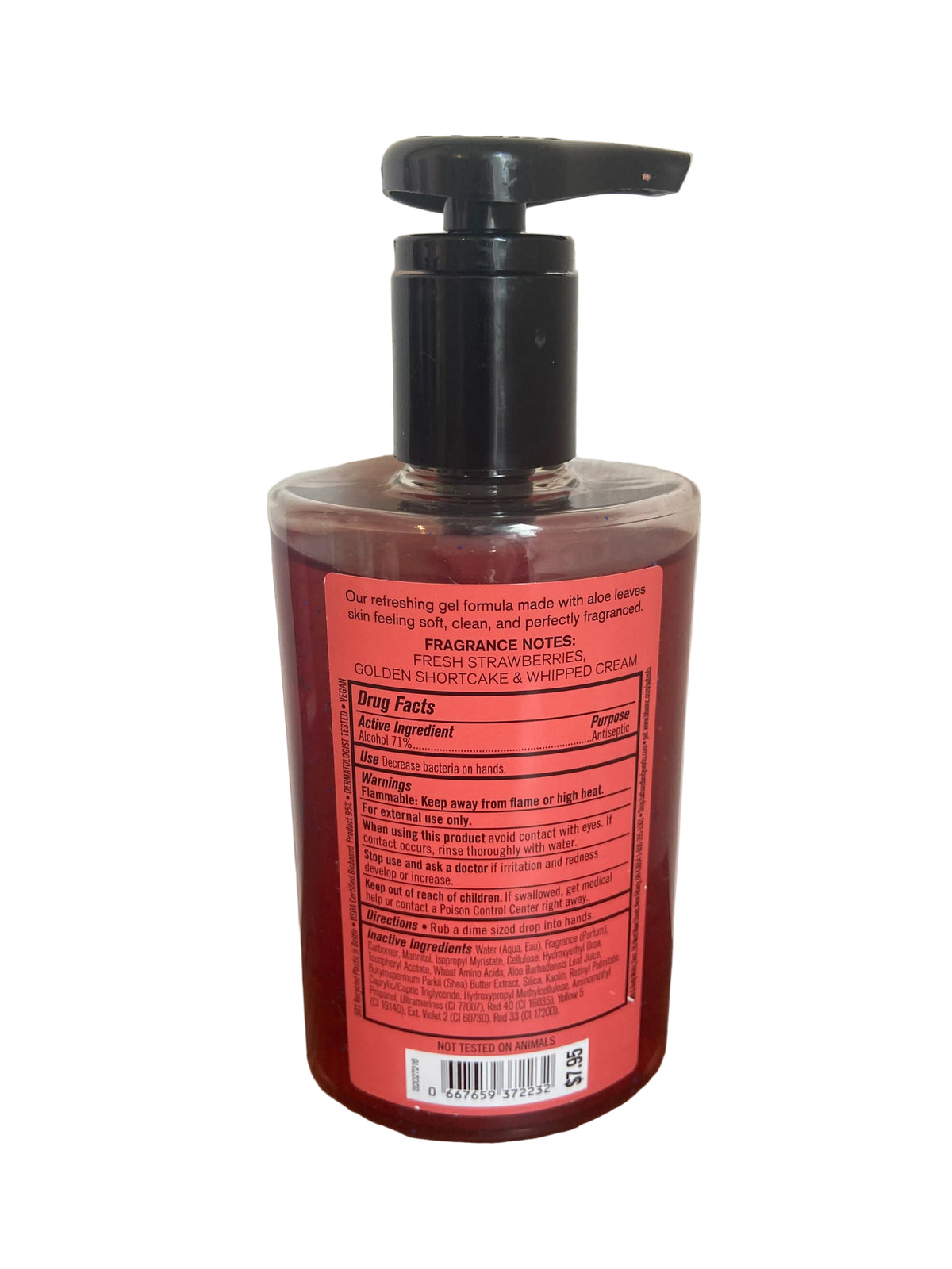 Bath & body works strawberry pound cake hand sanitizer gel pump