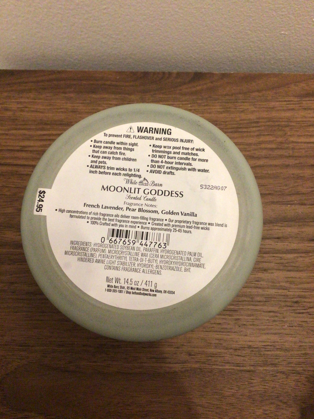 Bath & body works Moonlit goddess 3 wick candle