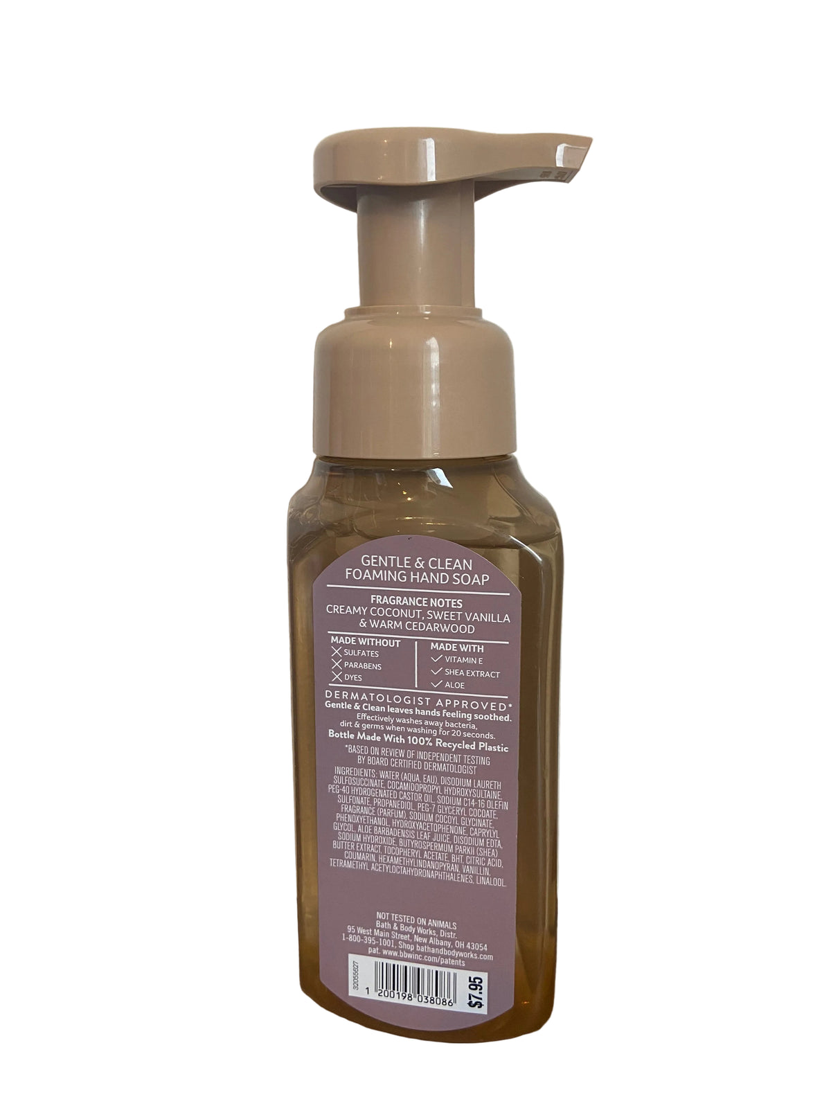 Bath & body works toasted coconut creme foaming hand soap