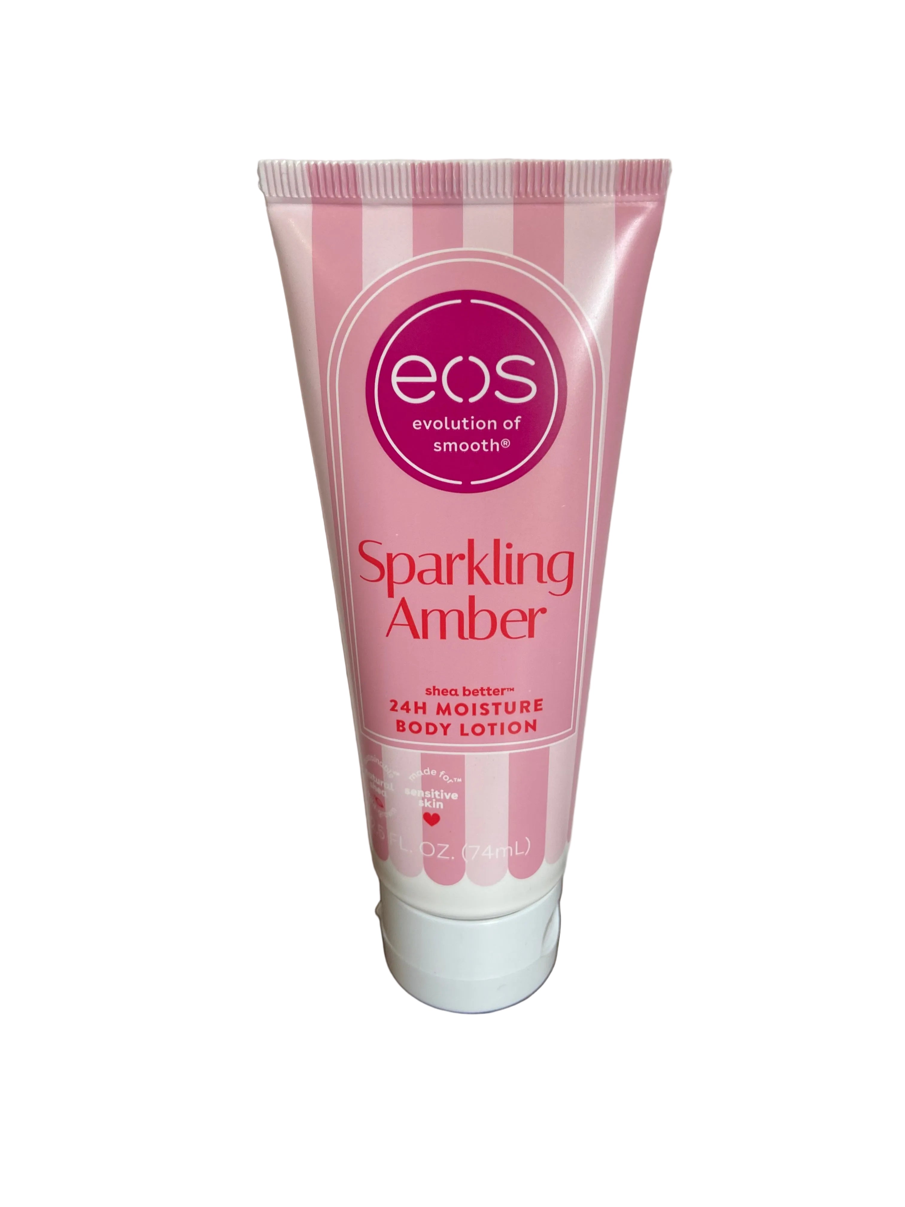 Eos sparkling amber travel size body lotion