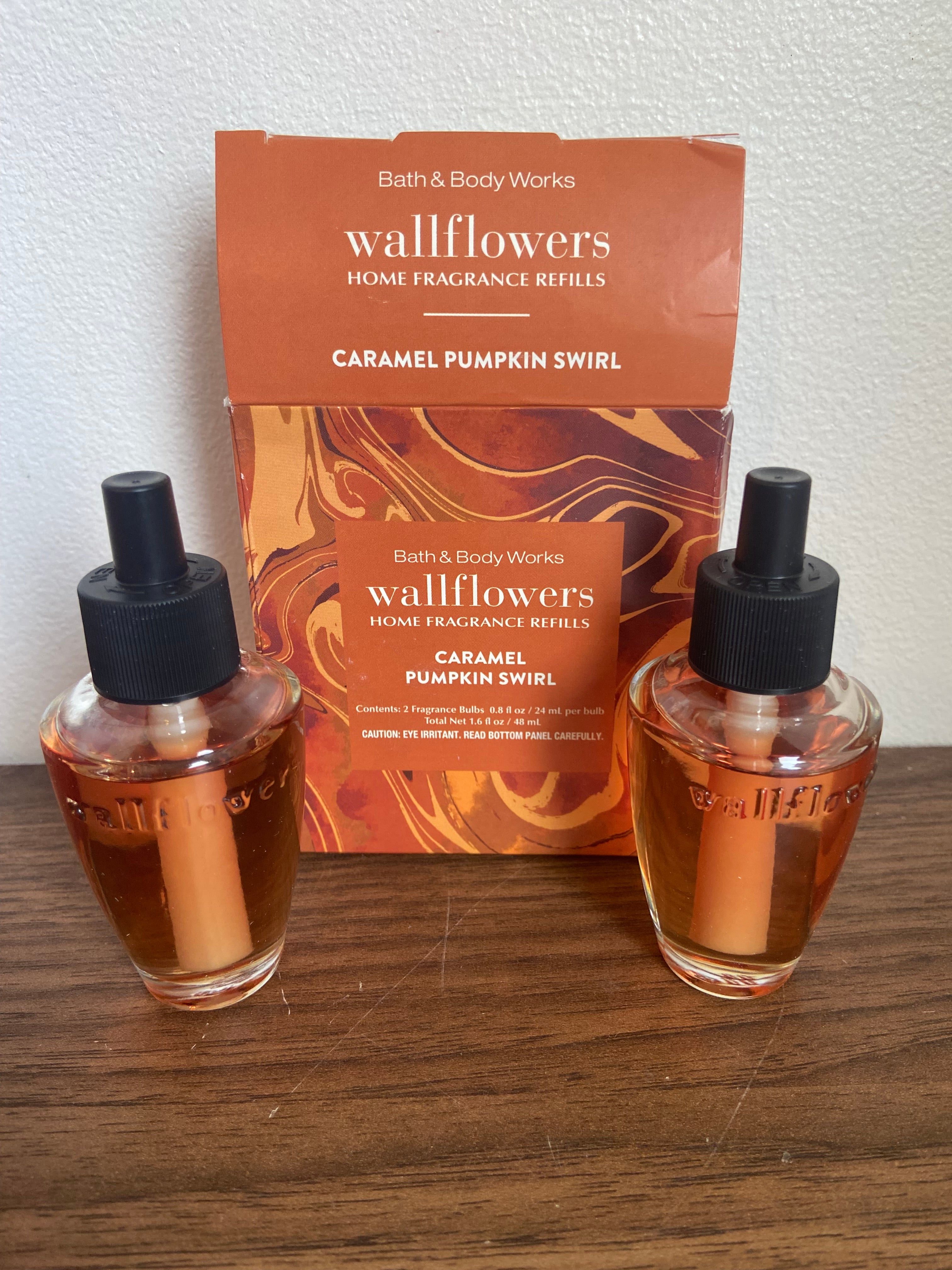 Bath & Body Works Caramel Pumpkin swirl wallflower refill duo pack