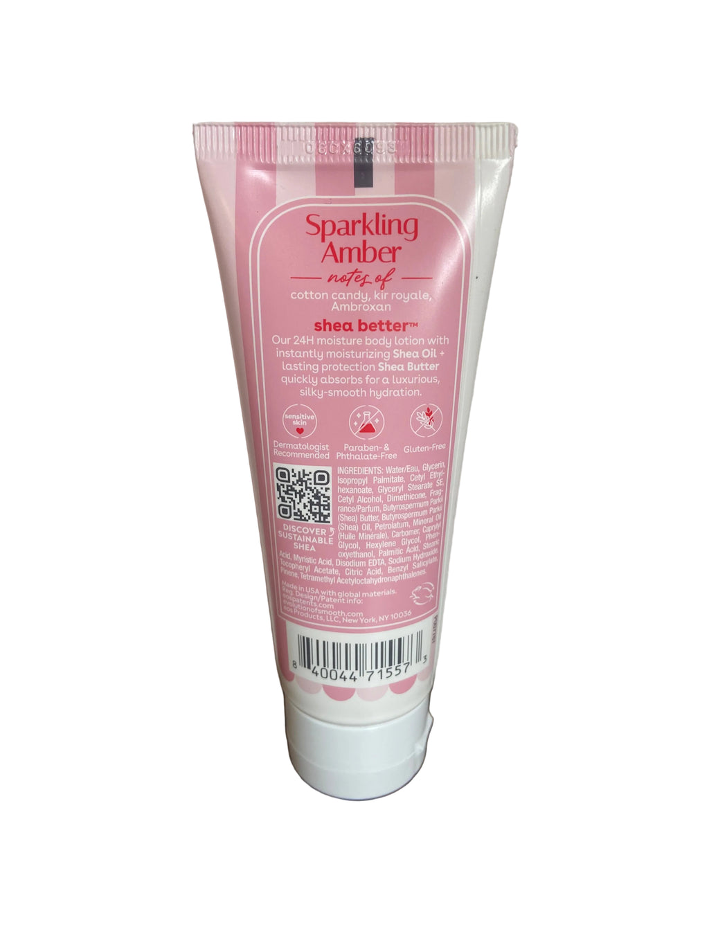 Eos sparkling amber travel size body lotion