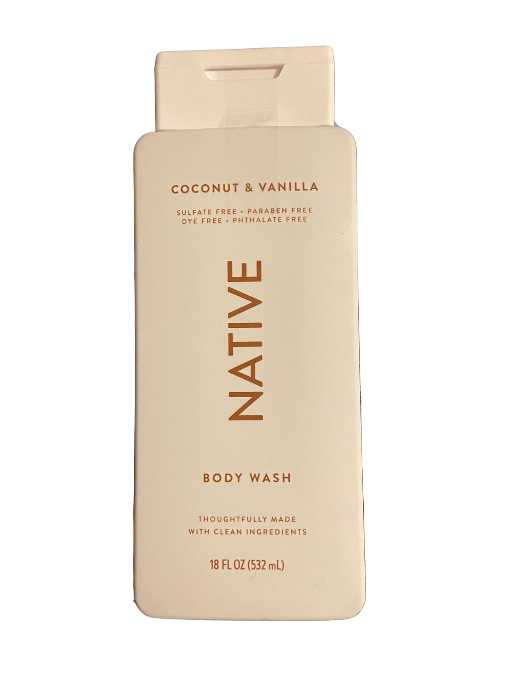 Native coconut and vanilla body wash