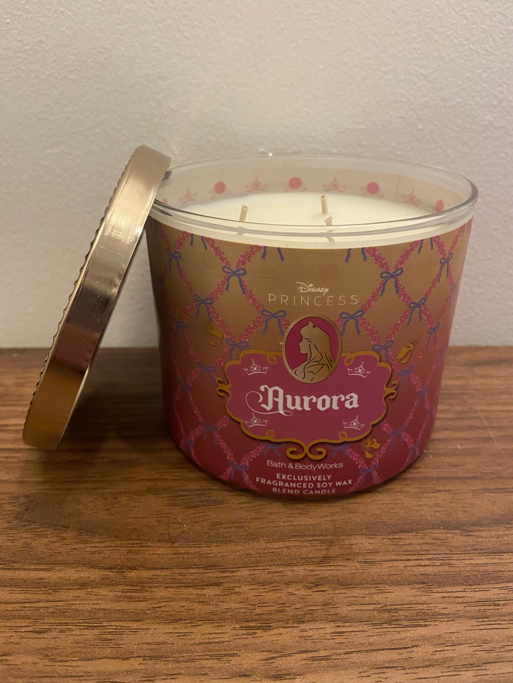 Bath & Body Works Disney Aurora 3 wick candle