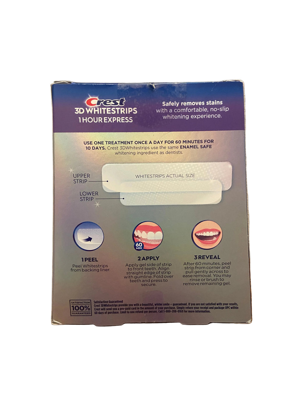 Crest 1 hour express whitening strips - 10 treatments