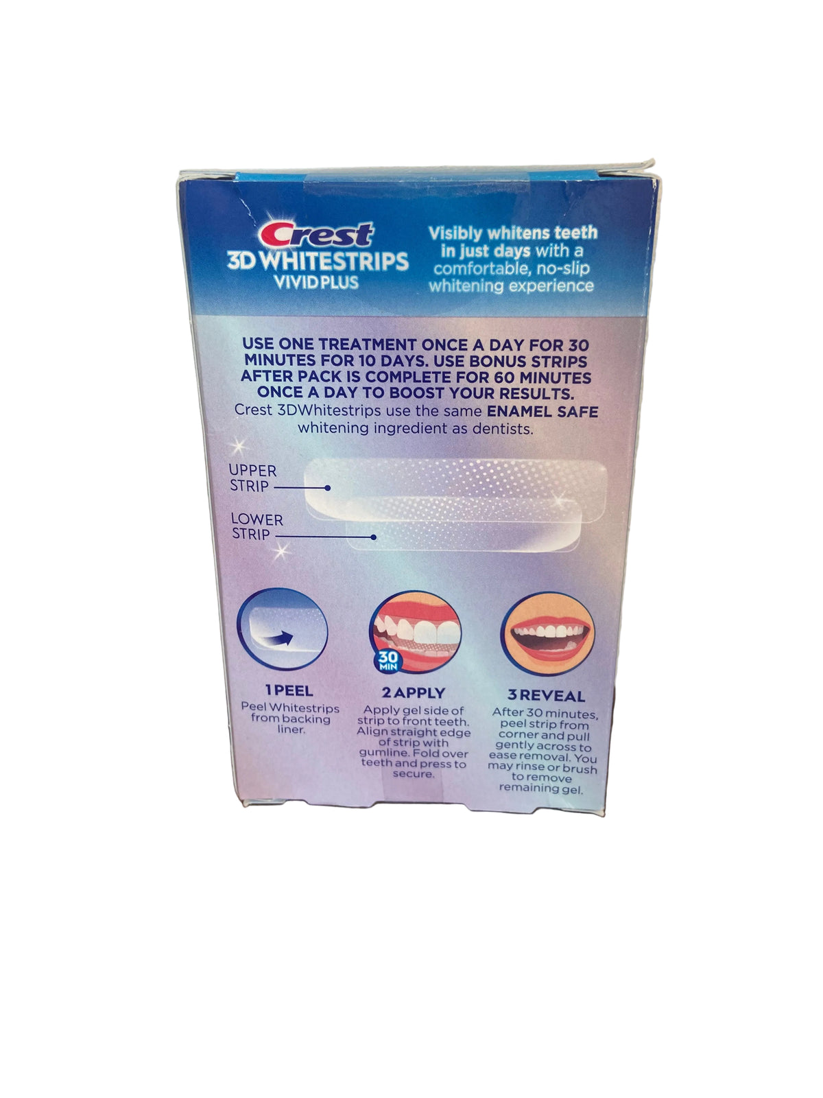 Crest vivid plus whitening strips
