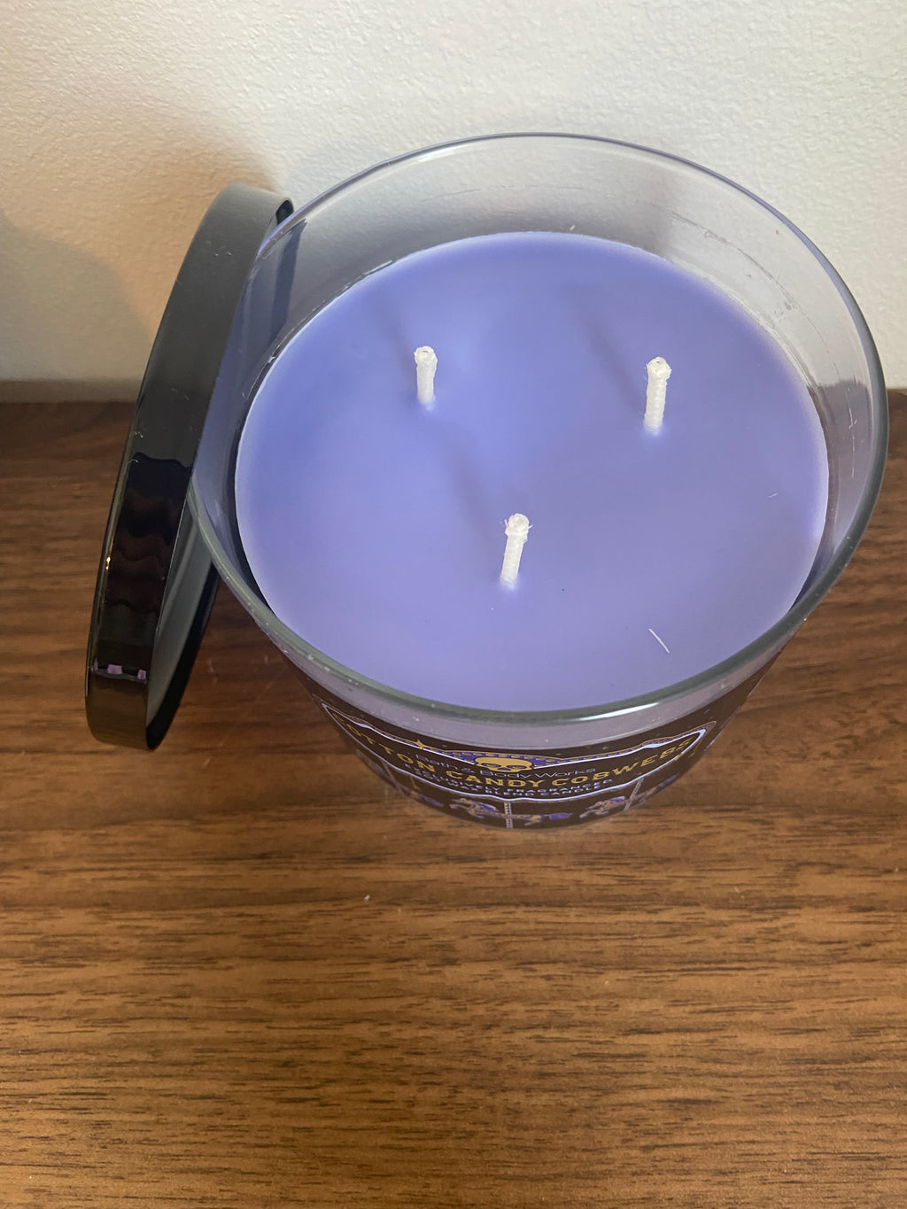 Bath & body works cotton Candy cobwebs 3 wick candle