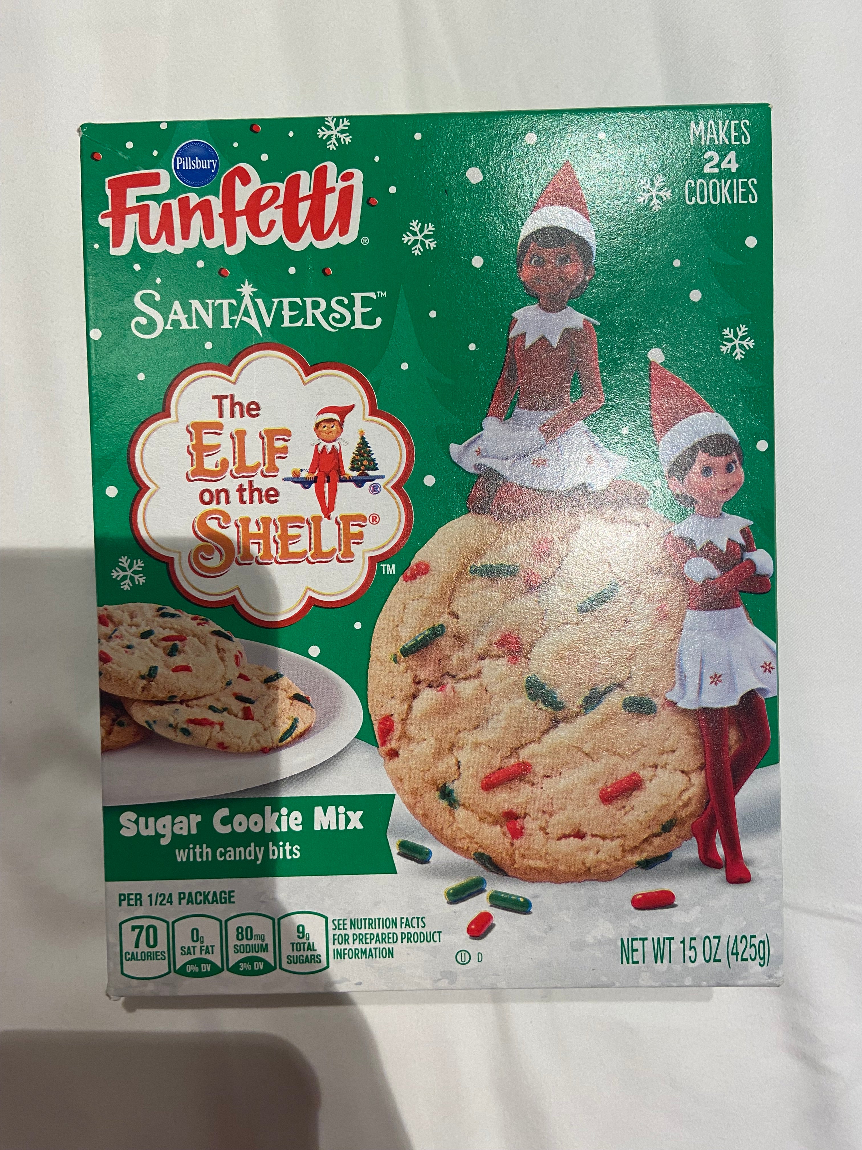 Funfetti elf on the shelf cookie mix