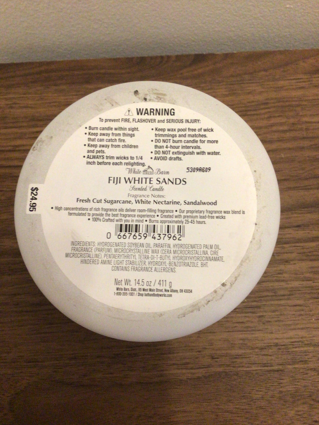 Bath & Body Works Fiji White Sands 3 wick candle