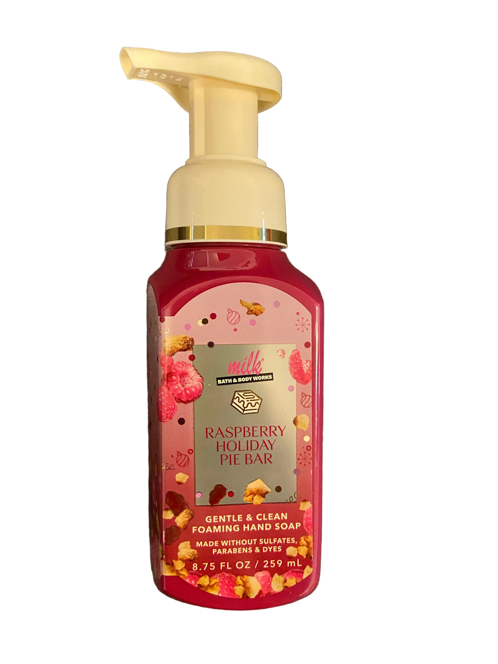 Bath & body works milk bar raspberry holiday pie bar foaming hand soap